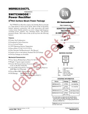 MBRB2535CTL datasheet  